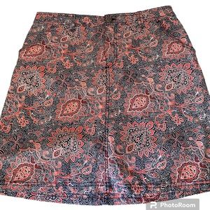 Croft & Barrow Classic Fit Skort Blue Pink Size 6 GUC